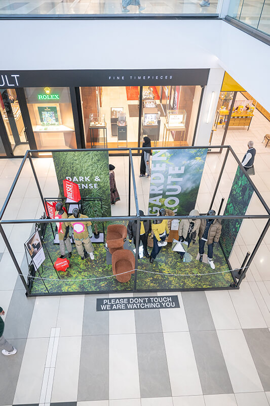 Menlyn mall Winter Edit display box in mall